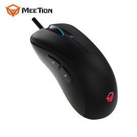 MeeTion GM19 2020年のコンピュータは防水導かれた軽量の光学RGBマウスのマウス6のかちりと言う音の賭博のマウスをワイヤーで縛りました