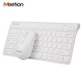 シンセンの携帯用細い小型コンピュータ デスクトップUsbのオフィスの白い小型コンボ2.4Ghz無線キーボードのマウス